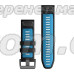 Ремінець Garmin epixPRO (g2) 26mm QuickFit чорний/блакитний
