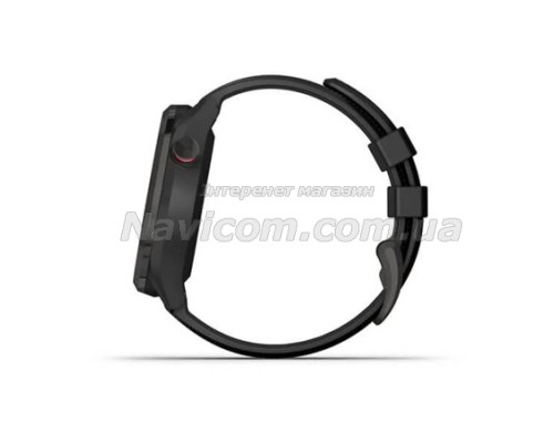 Смарт-годинник Garmin Approach S42 темно-сірий з чорним ремінцем