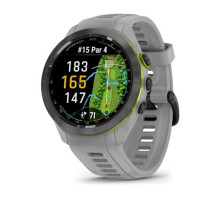 Смарт-годинник Garmin Approach S70 (42 мм) з чорним керамічним безелем та сірим ремінцем