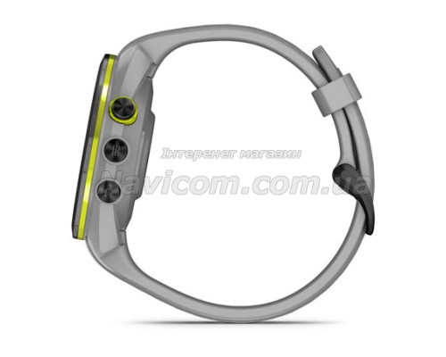 Смарт-годинник Garmin Approach S70 (42 мм) з чорним керамічним безелем та сірим ремінцем