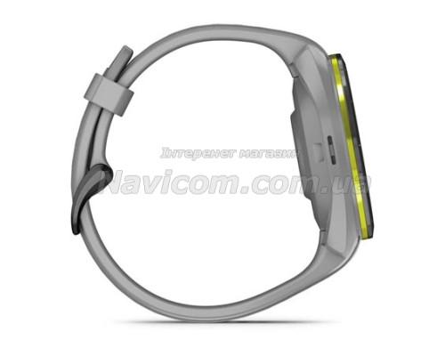 Смарт-годинник Garmin Approach S70 (42 мм) з чорним керамічним безелем та сірим ремінцем