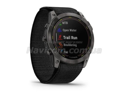 Смарт-годинник Garmin Enduro 2 з чорним нейлоновим ремінцем
