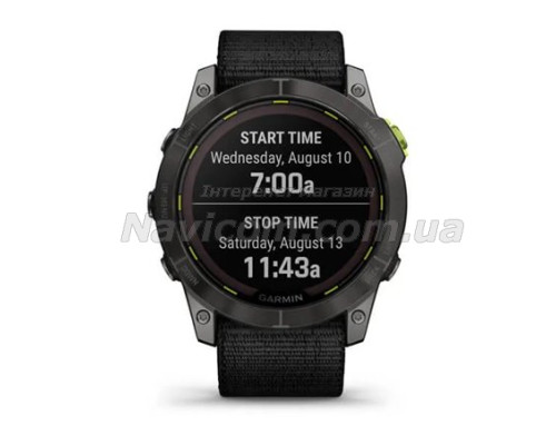 Смарт-годинник Garmin Enduro 2 з чорним нейлоновим ремінцем