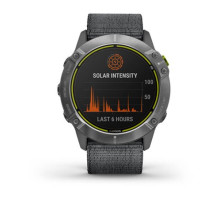 Смарт-годинник Garmin Enduro сталевий з сірим нейлоновим ремінцем UltraFit