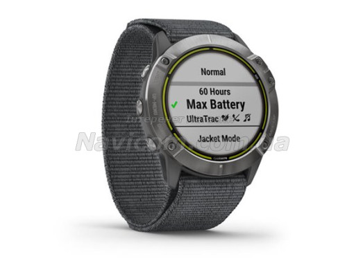 Смарт-часы Garmin Enduro стальные с серым нейлоновым ремешком UltraFit