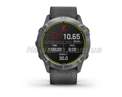 Смарт-часы Garmin Enduro стальные с серым нейлоновым ремешком UltraFit