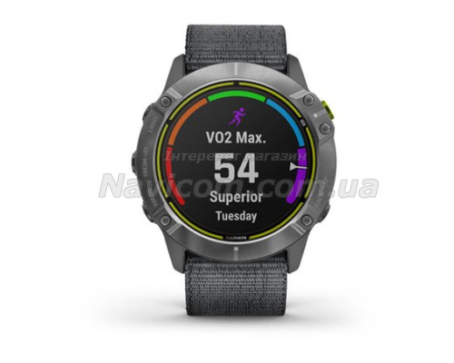 Смарт-часы Garmin Enduro стальные с серым нейлоновым ремешком UltraFit