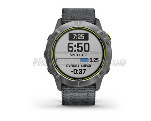Смарт-часы Garmin Enduro стальные с серым нейлоновым ремешком UltraFit