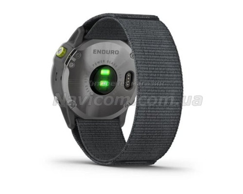 Смарт-часы Garmin Enduro стальные с серым нейлоновым ремешком UltraFit