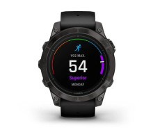 Смарт-годинник Garmin epix Pro (Gen 2) Sapphire Edition (47мм) карбоново-сірий титановий DLC з чорним ремінцем