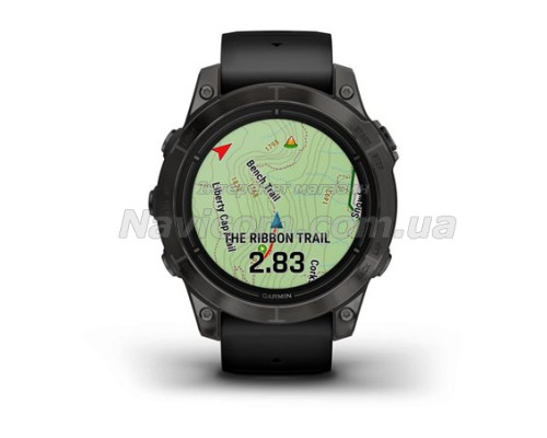 Смарт-годинник Garmin epix Pro (Gen 2) Sapphire Edition (47мм) карбоново-сірий титановий DLC з чорним ремінцем