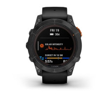 Смарт-годинник Garmin fenix 7 Pro Solar Edition сланцево-сірий з чорним ремінцем