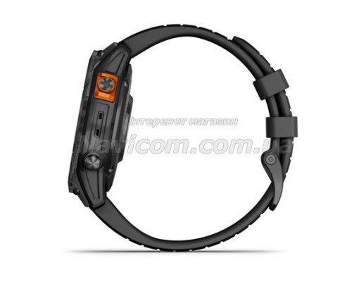 Смарт-годинник Garmin fenix 7 Pro Solar Edition сланцево-сірий з чорним ремінцем