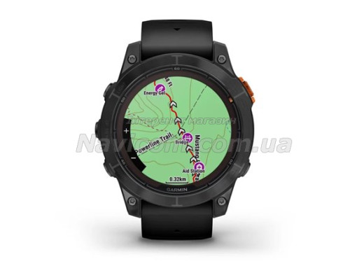 Смарт-годинник Garmin fenix 7 Pro Solar Edition сланцево-сірий з чорним ремінцем