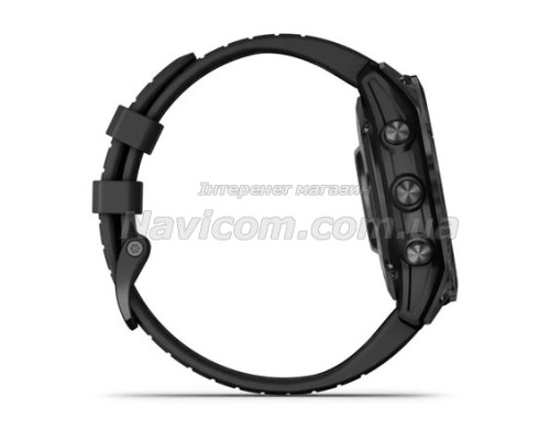 Смарт-годинник Garmin fenix 7 Pro Solar Edition сланцево-сірий з чорним ремінцем
