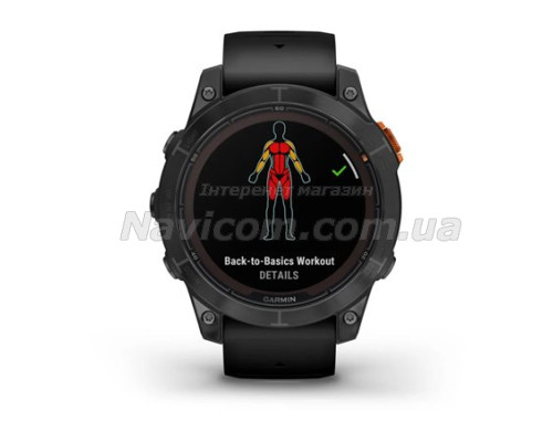 Смарт-годинник Garmin fenix 7 Pro Solar Edition сланцево-сірий з чорним ремінцем