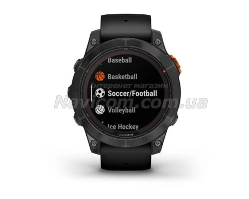 Смарт-годинник Garmin fenix 7 Pro Solar Edition сланцево-сірий з чорним ремінцем