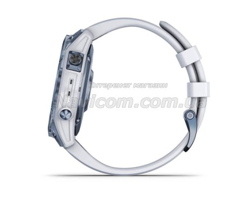 Смарт-годинник Garmin fenix 7 Sapphire Solar мінерально-синій титановий DLC з ремінцем кольору білого каменю