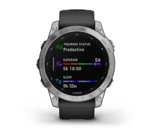 Смарт-годинник Garmin fenix 7 сріблястий з ремінцем графітового кольору