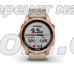 Смарт-годинник Garmin fenix 7S Sapphire Solar рожево-золотистий титановий зі шкіряним ремінцем кольору вапняка