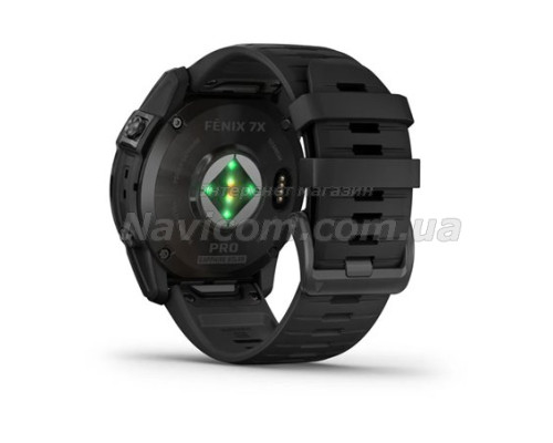 Смарт-годинник Garmin fenix 7X Pro Sapphire Solar Edition карбоново-сірий титановий DLC з чорним ремінцем