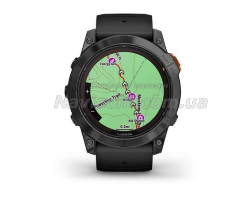 Смарт-годинник Garmin fenix 7X Pro Solar Edition сланцево-сірий з чорним ремінцем