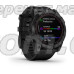 Смарт-годинник Garmin fenix 7X Sapphire Solar чорний титановий DLC з чорним ремінцем