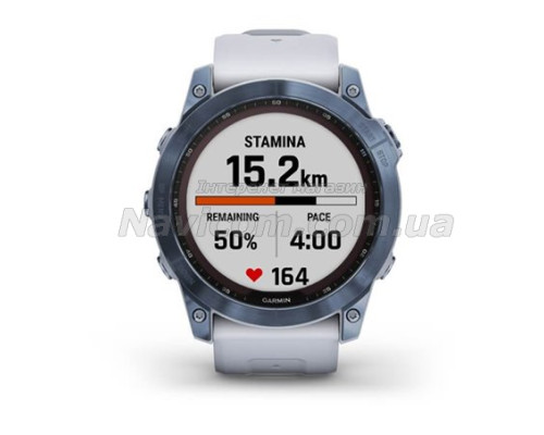 Смарт-годинник Garmin fenix 7X Sapphire Solar мінерально-синій титановий DLC