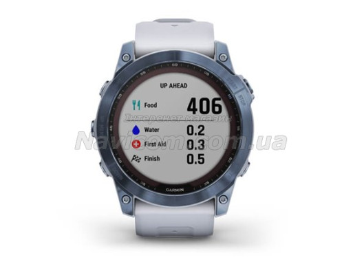 Смарт-годинник Garmin fenix 7X Sapphire Solar мінерально-синій титановий DLC