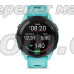 Смарт-годинник Garmin Forerunner 265 з чорним безелем, корпусом кольору аква та аква-чорним силіконовим ремінцем