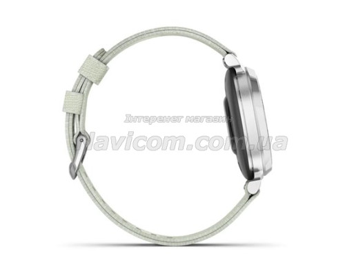 Смарт-годинник Garmin Lily 2 Classic сріблястий із нейлоновим ремінцем