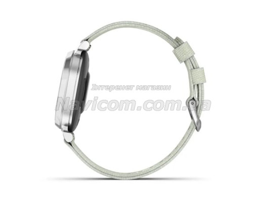 Смарт-годинник Garmin Lily 2 Classic сріблястий із нейлоновим ремінцем