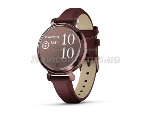 Смарт-годинник Garmin Lily 2 Classic темно-бронзовий із шкіряним ремінцем