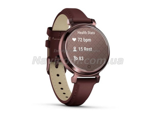 Смарт-годинник Garmin Lily 2 Classic темно-бронзовий із шкіряним ремінцем