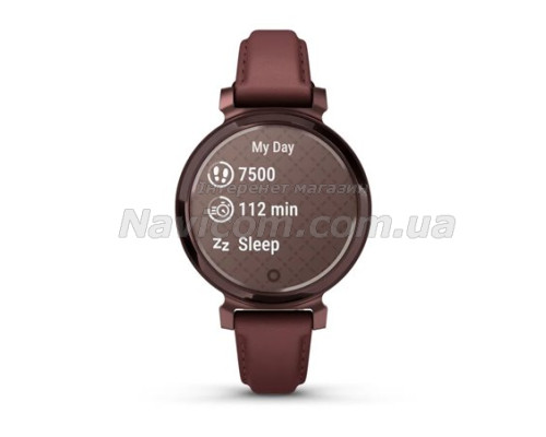 Смарт-годинник Garmin Lily 2 Classic темно-бронзовий із шкіряним ремінцем