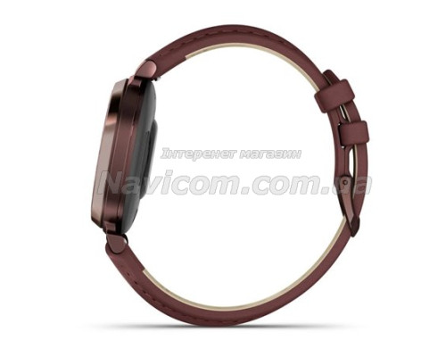 Смарт-годинник Garmin Lily 2 Classic темно-бронзовий із шкіряним ремінцем