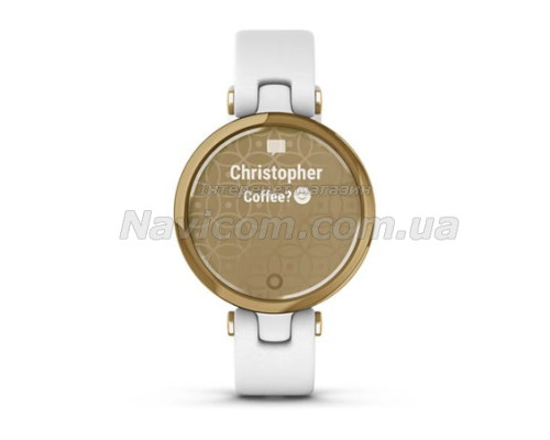 Смарт-годинник Garmin Lily Classic зі світло-золотистим безелем, білим корпусом