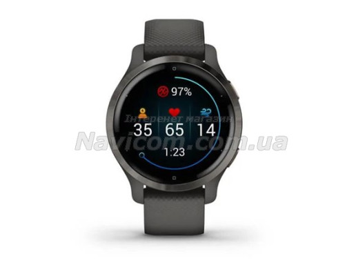 Смарт-годинник Garmin Venu 2S графітовий із грифельним безелем