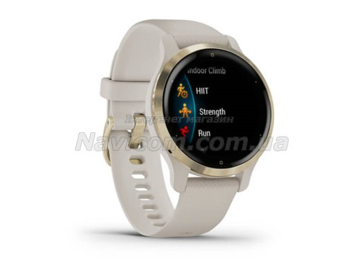 Смарт-годинник Garmin Venu 2S світло-пісочний із золотистим безелем