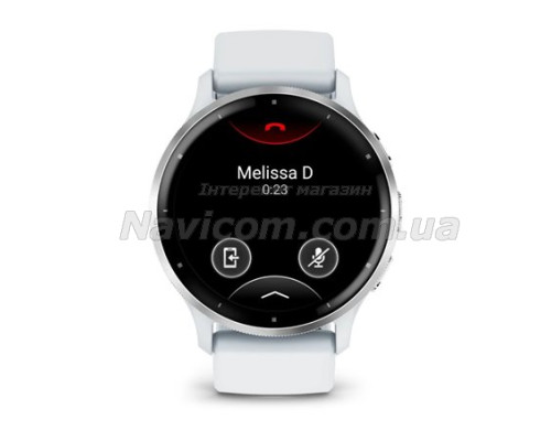 Смарт-годинник Garmin Venu 3 білий зі сріблястим сталевим безелем і силіконовим ремінцем