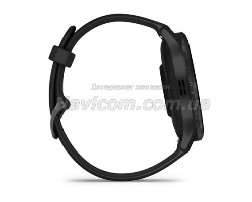 Смарт-годинник Garmin Venu 3 чорний зі сланцевим сталевим безелем і силіконовим ремінцем