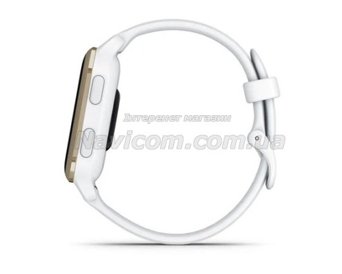 Смарт-годинник Garmin Venu Sq 2 білий з кремово-золотистим безелем