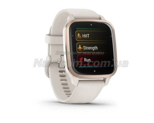 Смарт-годинник Garmin Venu Sq 2 Music Edition айворі з персиково-золотистим безелем