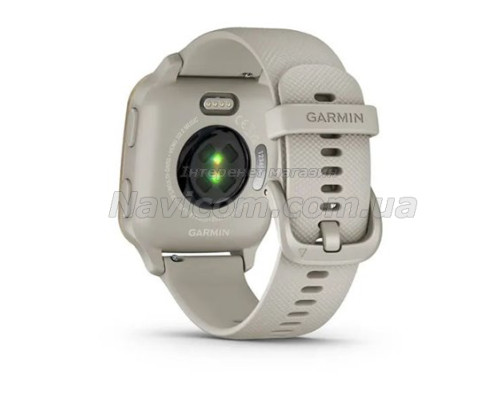 Смарт-годинник Garmin Venu Sq 2 Music Edition французький сірий з кремово-золотистим безелем