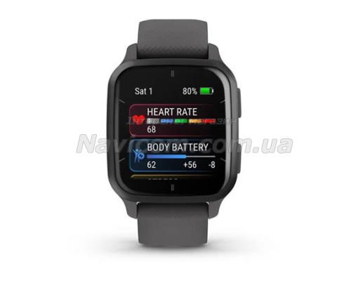 Смарт-годинник Garmin Venu Sq 2 сірий з грифельним безелем