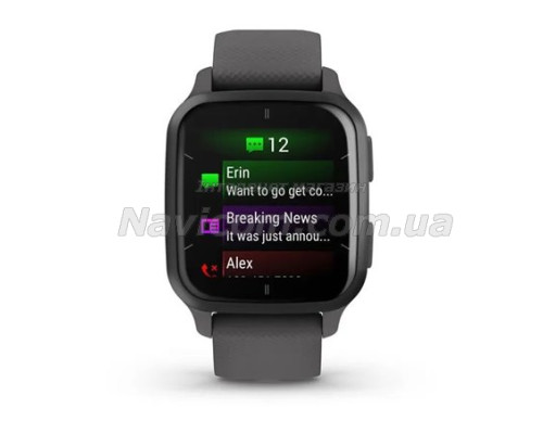 Смарт-годинник Garmin Venu Sq 2 сірий з грифельним безелем