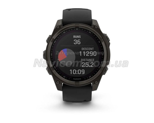 Смарт-часы Garmin fenix 8 (47 мм) Sapphire Solar карбоново-серый DLC титан черный