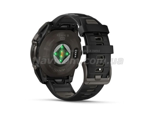 Смарт-часы Garmin fenix 8 (47 мм) Sapphire Solar карбоново-серый DLC титан черный