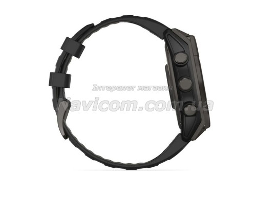 Смарт-часы Garmin fenix 8 (47 мм) Sapphire Solar карбоново-серый DLC титан черный