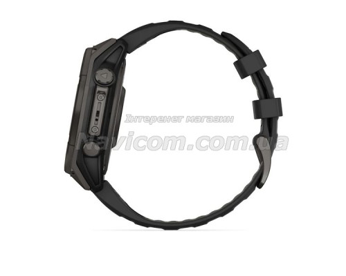Смарт-часы Garmin fenix 8 (47 мм) Sapphire Solar карбоново-серый DLC титан черный